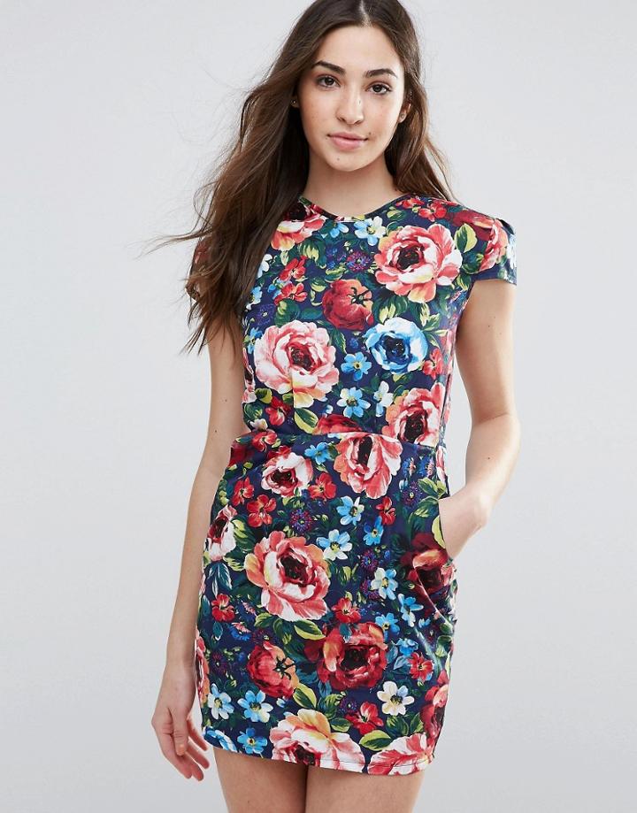 Madam Rage Floral Tulip Dress - Multi
