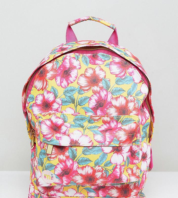 Mi-pac Exclusive Mini Tumbled Backpack In Flower Print - Multi