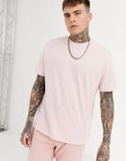 Asos Design Organic Relaxed T-shirt With Crew Neck In Pink