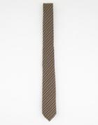 Asos Design Skinny Tie In Vintage Check-multi