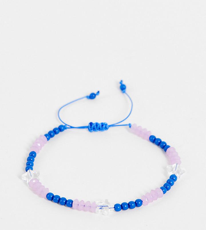 Reclaimed Vintage Inspired Unisex Beaded Anklet-multi