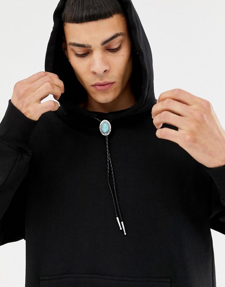 Sweet Sktbs X Ali Boulala Bolo Tie Hoodie In Black