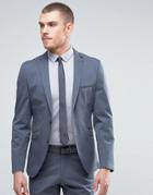 Selected Homme Slim Cotton Stretch Suit Jacket - Blue