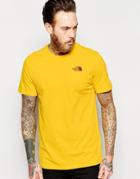 The North Face T-shirt With Chest Logo - Yellow