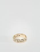 Icon Brand Rattan Band Ring In Antique Gold - Gold