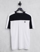 Soul Star Shoulder Panel T-shirt In Black