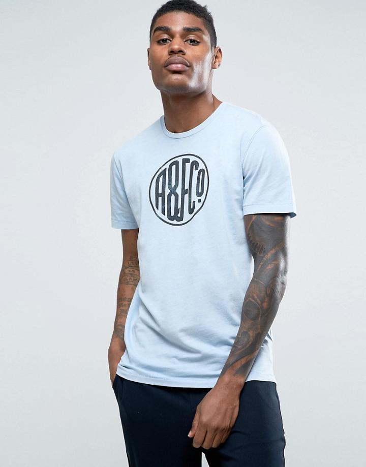 Abercrombie & Fitch T-shirt Subtle Branding Garment Dyed In Blue - Blue