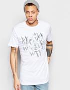 Waven T-shirt Otto Crew Neck Decode Logo Print - White