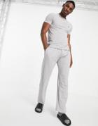 French Connection Sweatpants Set In Light Gray Melange-grey