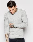 Diesel Crew Knit Sweater K-maniky Slim Fit In Light Gray - Light Gray