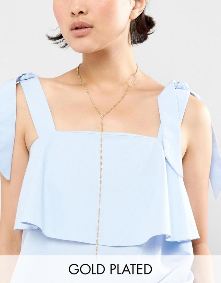 Rock N Rose Paige Lariat Chain Necklace - Gold