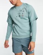 Bolongaro Trevor Sport Saratoga Rib Crew Neck Sweatshirt In Green