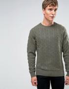 Tommy Hilfiger Sweater With Cable Knit In Green - Green