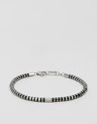 Emporio Armani Chain Bracelet In Black & Silver - Black
