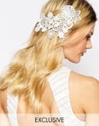 Olivia The Wolf Lace Hair Comb - Cream