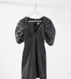 Reclaimed Vintage Inspired Dress In Washed Black Denim