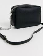 Truffle Black Cross Body Bag With Tassel