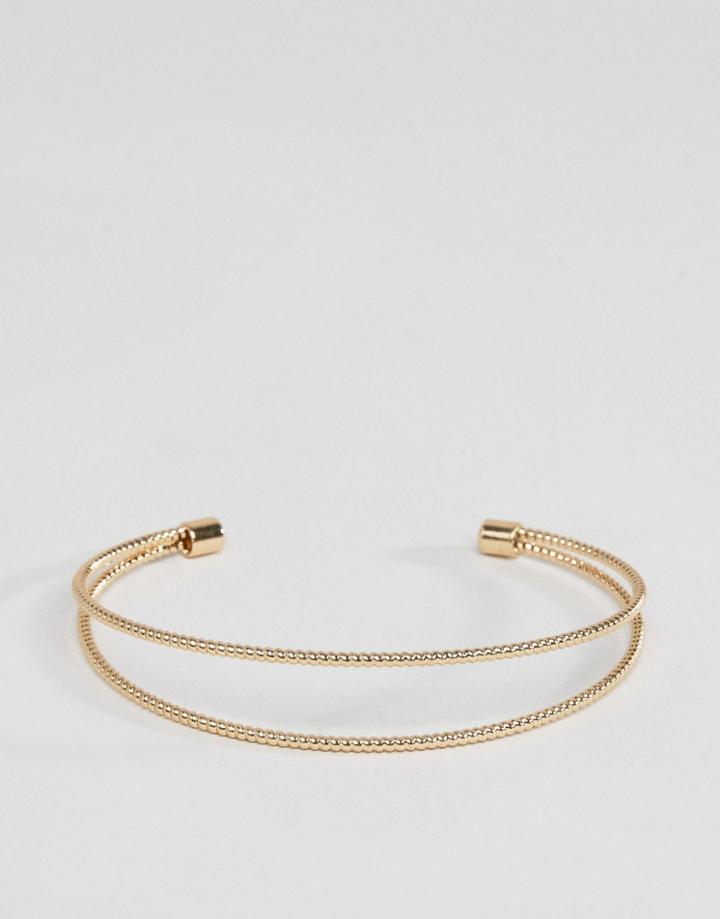 Asos Open Coil Cuff Bracelet - Gold