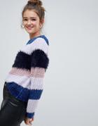 Only High Neck Multi Knit Sweater - Multi