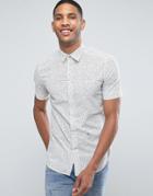 Diesel S-dove Stars Print Shirt Short Sleeve - White