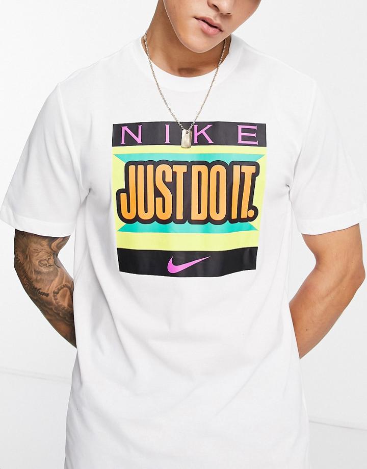 Nike Training Dri-fit Just Do It Graphic T-shirt In White