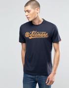 Element Signature Logo T-shirt Eclipse Navy In Regular Fit - Navy