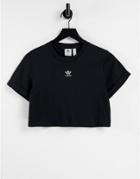 Adidas Originals Essentials Cropped T-shirt In Black