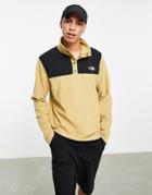 The North Face Tka Glacier Snap-neck Fleece In Tan-brown