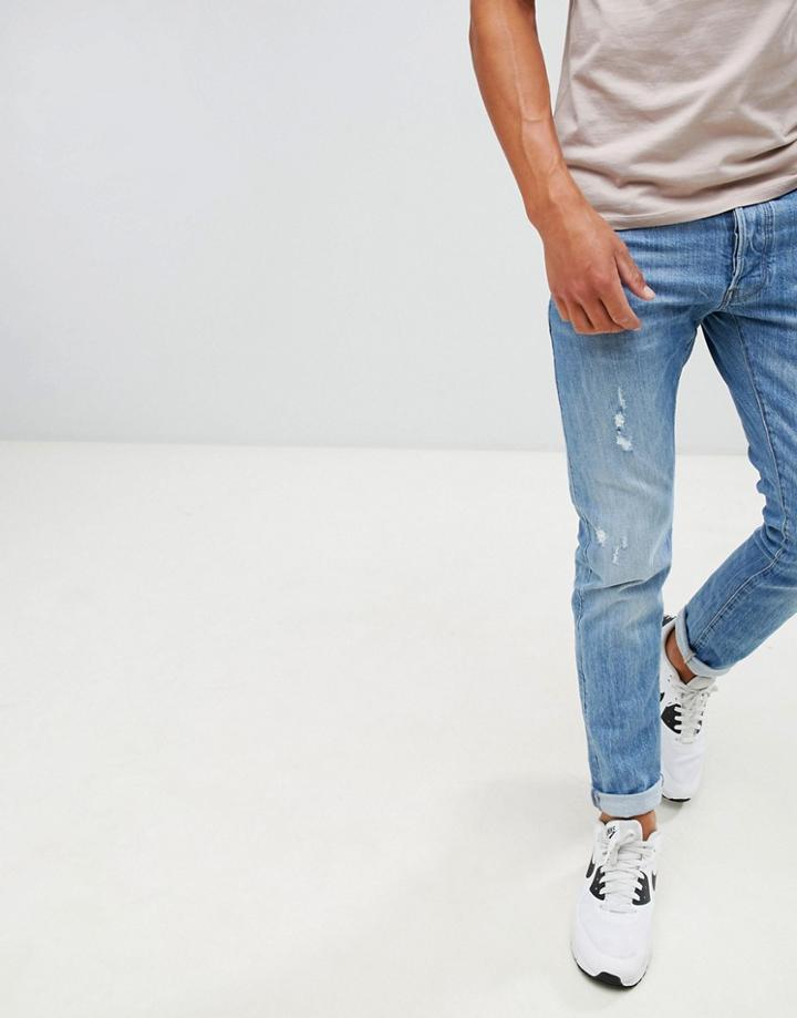 G-star 3301 Slim Jeans Heavy Stone - Blue