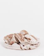 The Flat Lay Co. X Asos Exclusive Scrunchie Set In Greige And Greige Crushed Velvet-multi