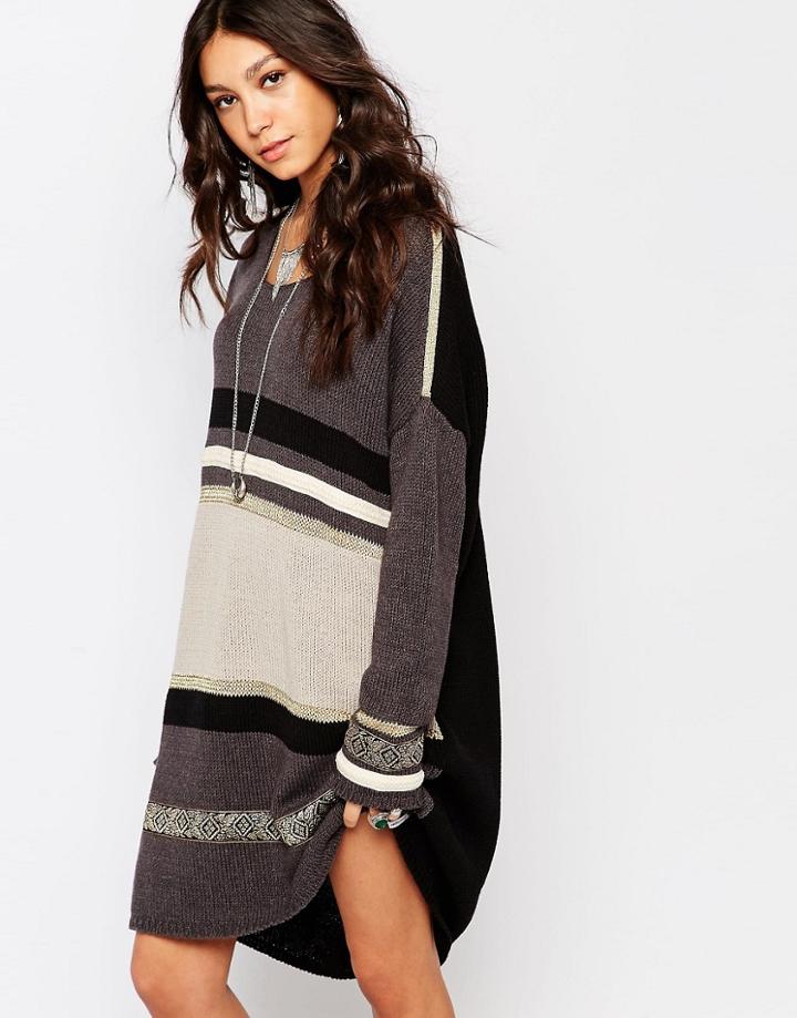 One Teaspoon Marseille Knitted Dress - Gray