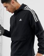 Adidas Athletics Three Stripe Hoodie In Black - Black