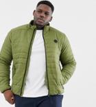 D-struct Plus Quilted Lightweight Funnel Neck Padded Jacket - Green