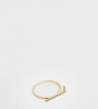 Galleria Armadoro Gold Plated Crystal Pave L Initial Ring - Gold