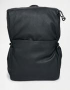 Asos Backpack With Drawstring Pockets - Black