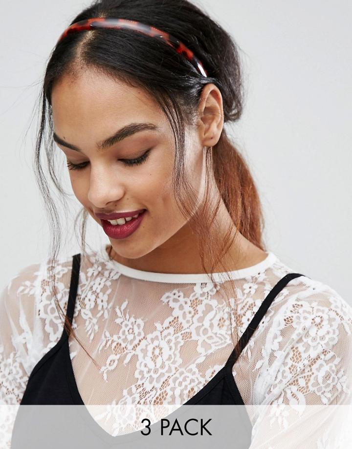 Johnny Loves Rosie Tortoiseshell Tri Headbands - Multi