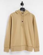 Tommy Jeans Tiny Tommy Circular Hoodie In Tan-brown