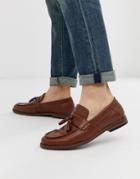 New Look Faux Leather Tassel Loafers In Tan - Tan