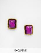 From St Xavier Exclusive Sal Earrings - Purple