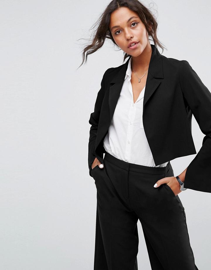 Asos Mix & Match Crop Blazer - Black