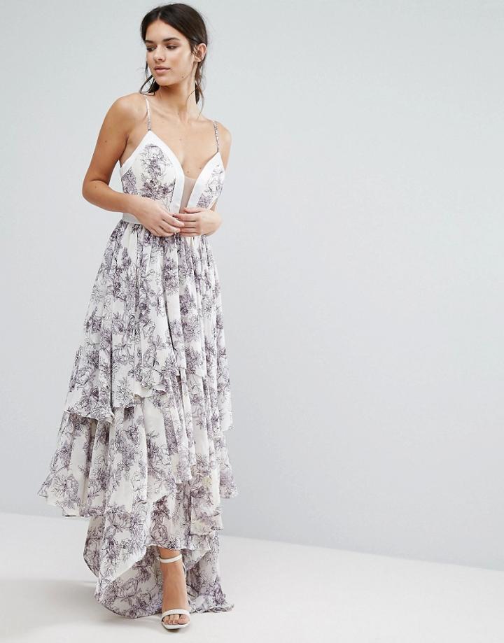 Y.a.s Pallida Frill Maxi Dress - Multi