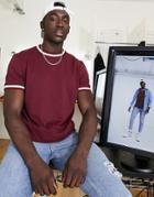 Asos Design T-shirt In Burgundy With Cream Contrast Ringer And Modesty Triangle-red