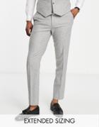 Asos Design Slim Wool Mix Suit Pants In Gray Flannel