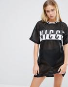 Nicce London Large Logo T-shirt Dress - Black