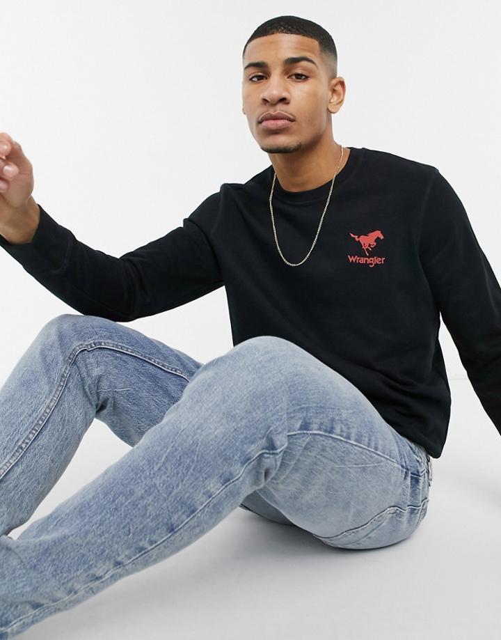 Wrangler Crew Neck Sweatshirt-black