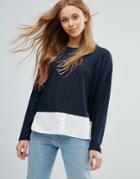 Vero Moda Paneled Top - Navy