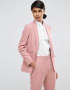 Asos Premium Tailored Edge To Edge Blazer - Pink
