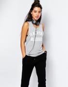 Private Party Hashtag Blessed Tank Top - Gray