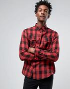 Troy Flannel Lumberjack Slim Fit Shirt - Black