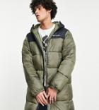 Columbia Puffect Parka Coat In Green/black Exclusive At Asos